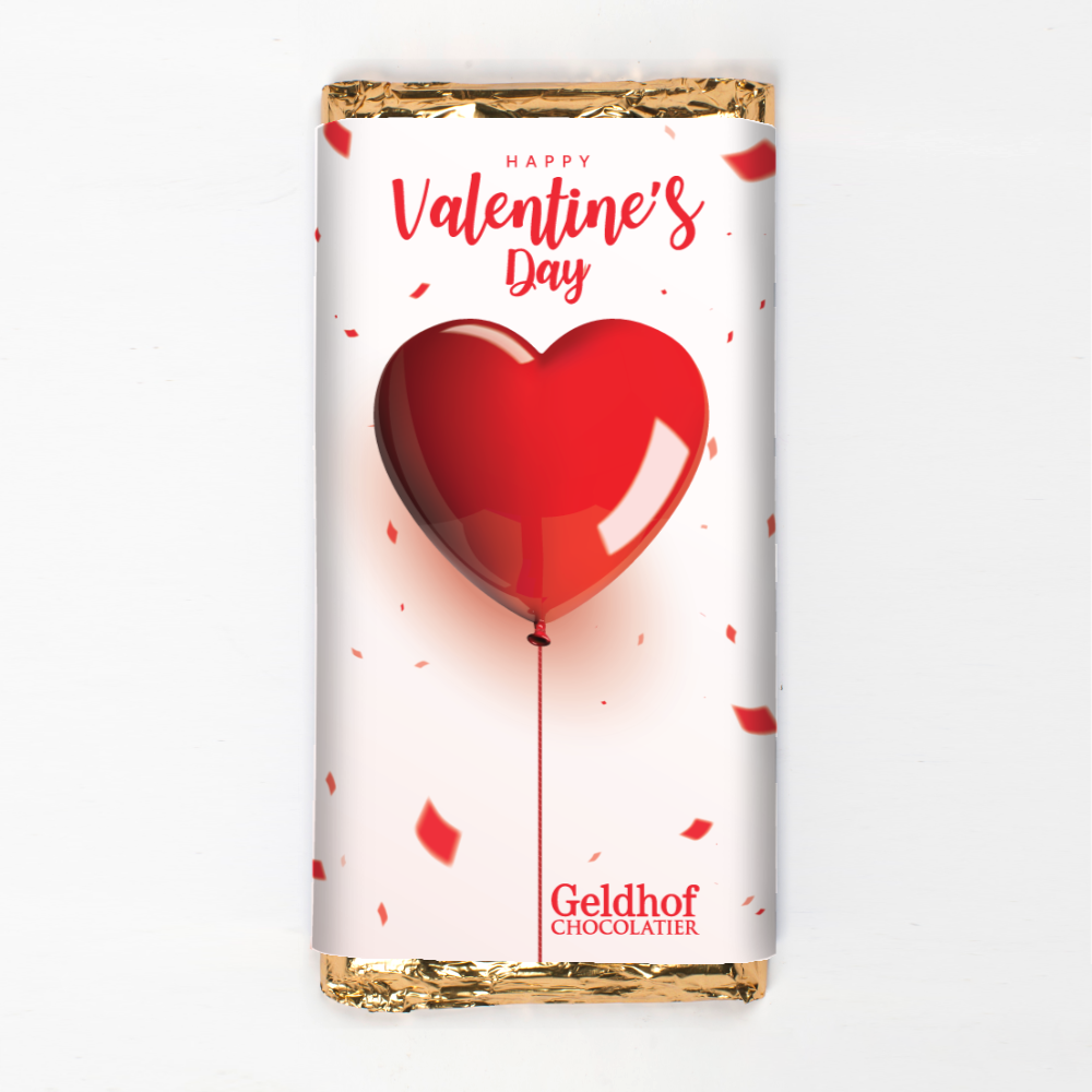 Heart Balloon Chocolate Slab – Valentine’s Day Gift