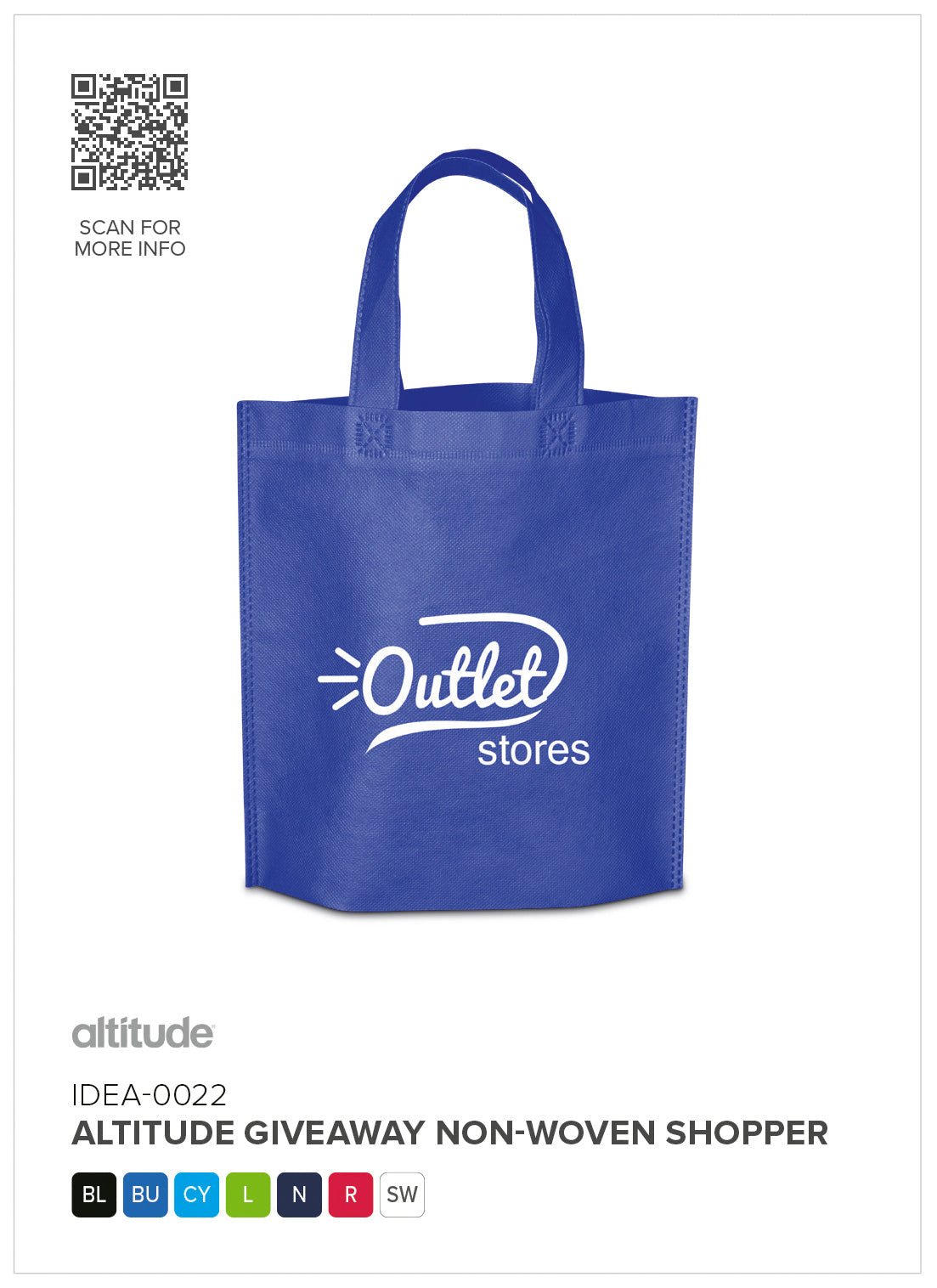Altitude Giveaway Non-Woven Shopper | Custom Branded Shopper Bag | Just Brand