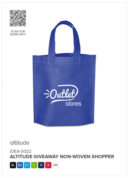 Altitude Giveaway Non-Woven Shopper | Custom Branded Shopper Bag | Just Brand