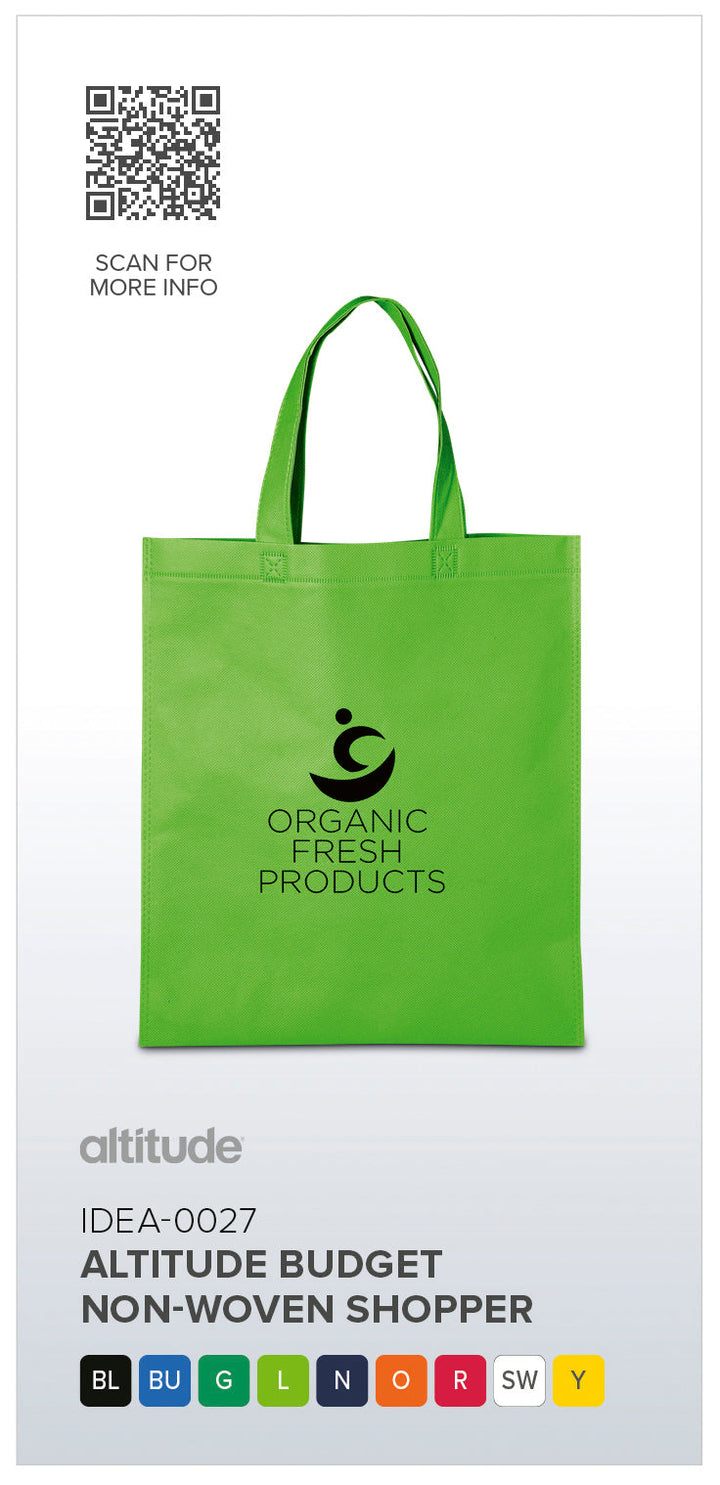 Altitude Budget Non-Woven Shopper | Custom Branded Shopper Bag | Just Brand