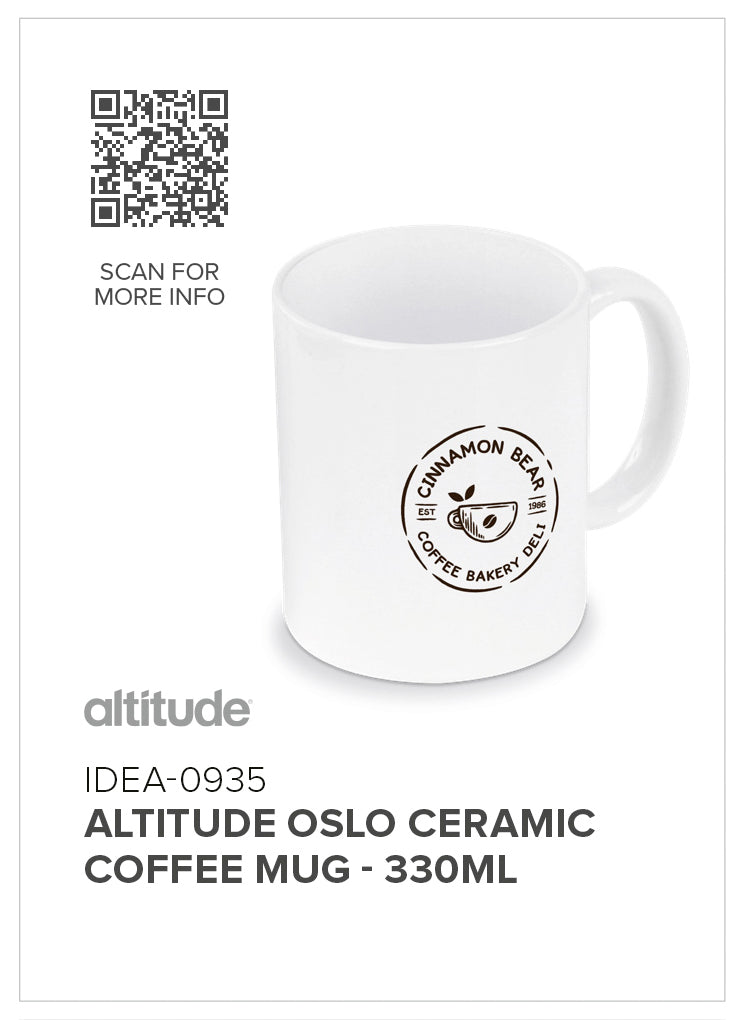 Altitude Oslo Ceramic Coffee Mug - 330ml-Ceramic Mugs-Custom branded & personalised mugs-Giftwrap Shop