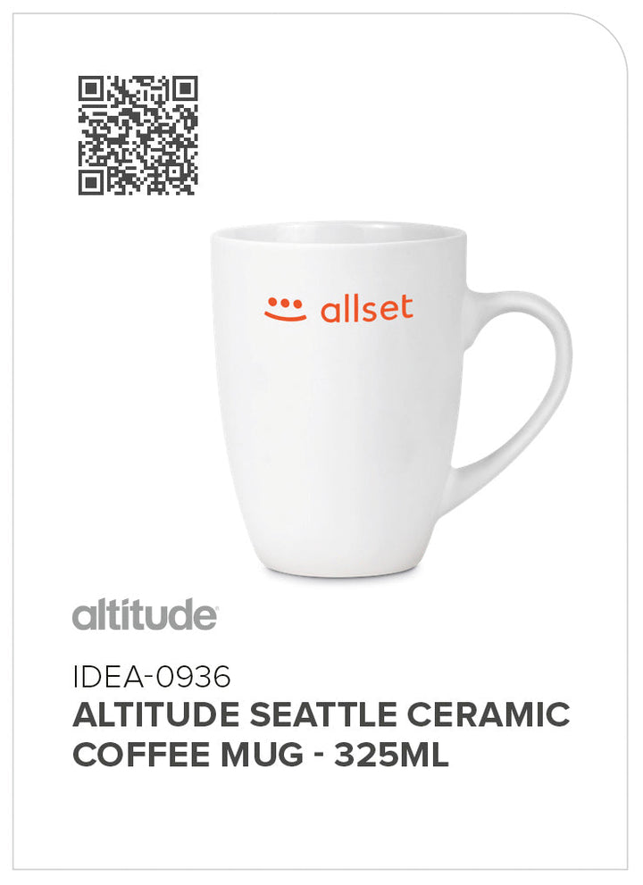 Altitude Seattle Ceramic Coffee Mug - 325ml-Ceramic Mugs-Custom branded & personalised mugs-Giftwrap Shop