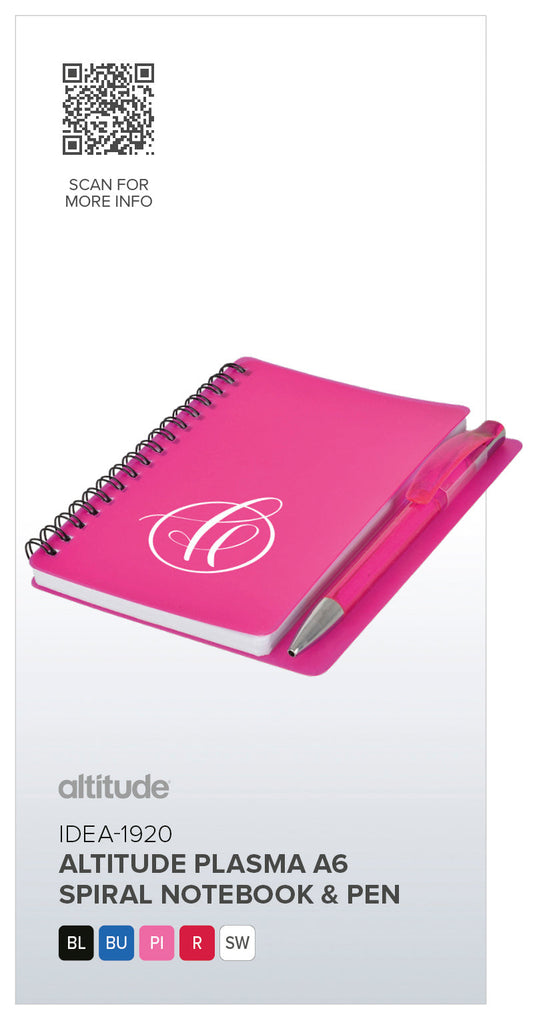 Altitude Plasma A6 Spiral Notebook & Pen