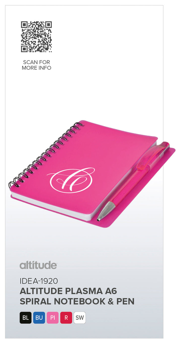 Altitude Plasma A6 Spiral Notebook & Pen