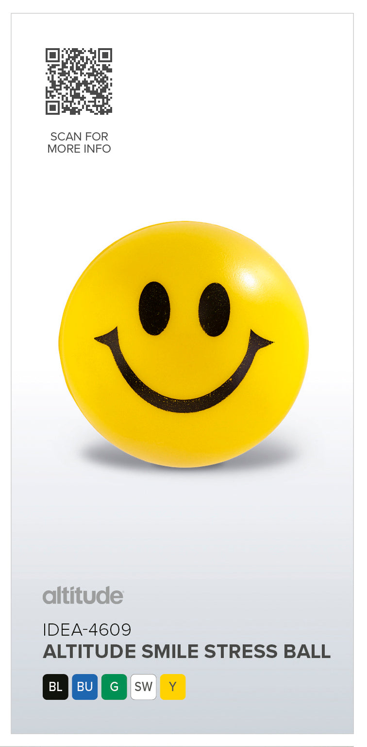 Altitude Smile Stress Ball | Promotional Giveaways | Custom branded & personalised promotional Items | Giftwrap Shop