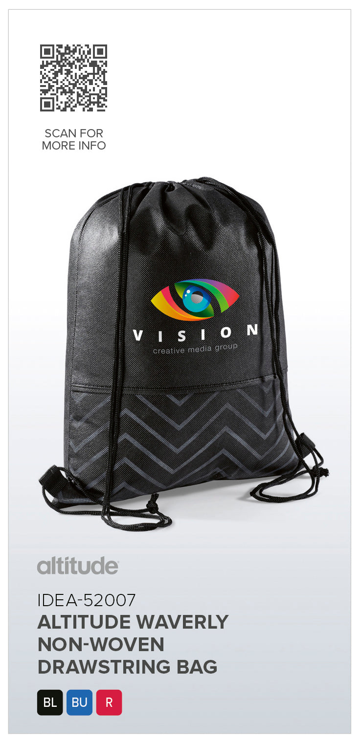 Altitude Waverly Non-Woven Drawstring Bag | Custom Branded & Personalised Bags | Just Brand