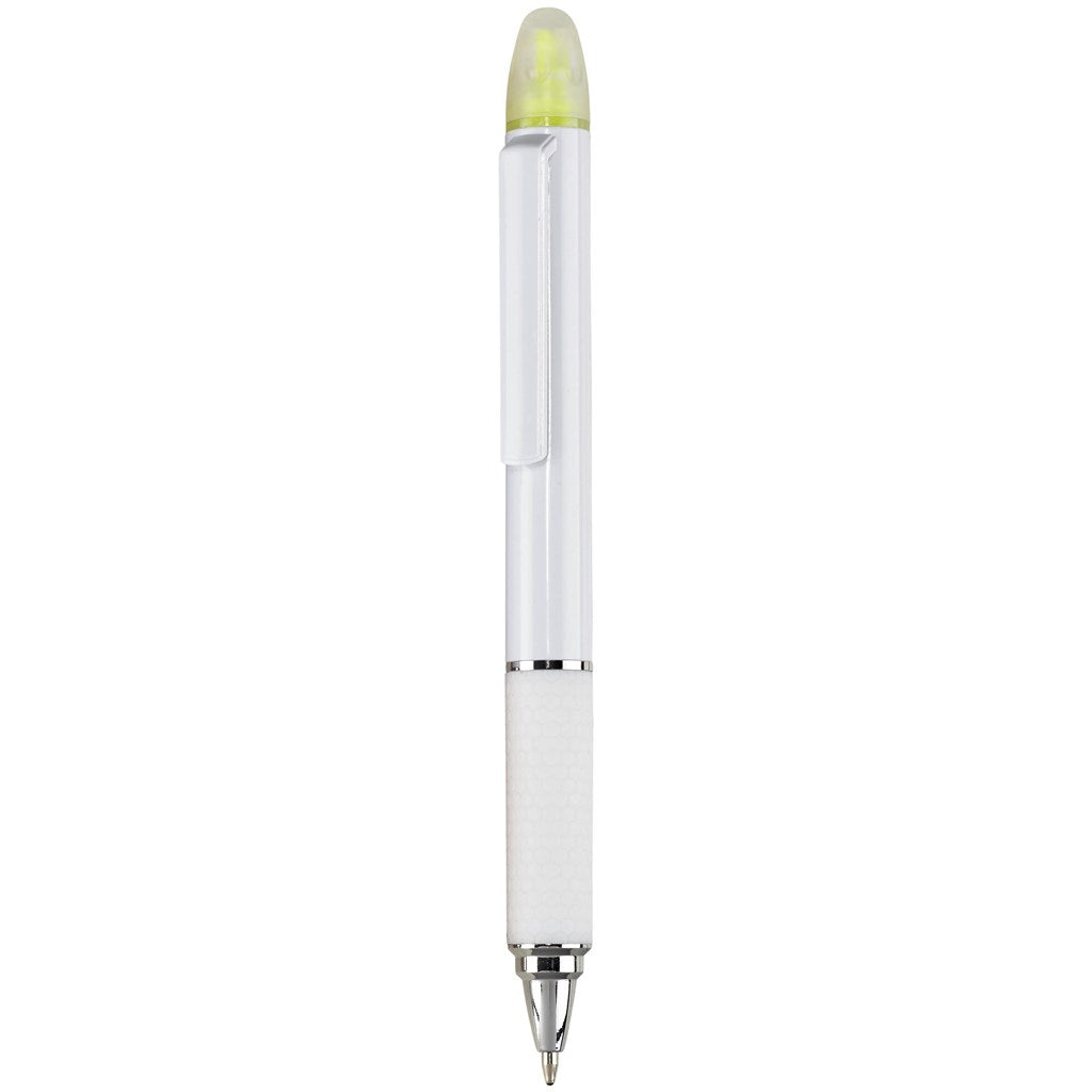 Altitude Topaz Highlighter Ball Pen - Solid White