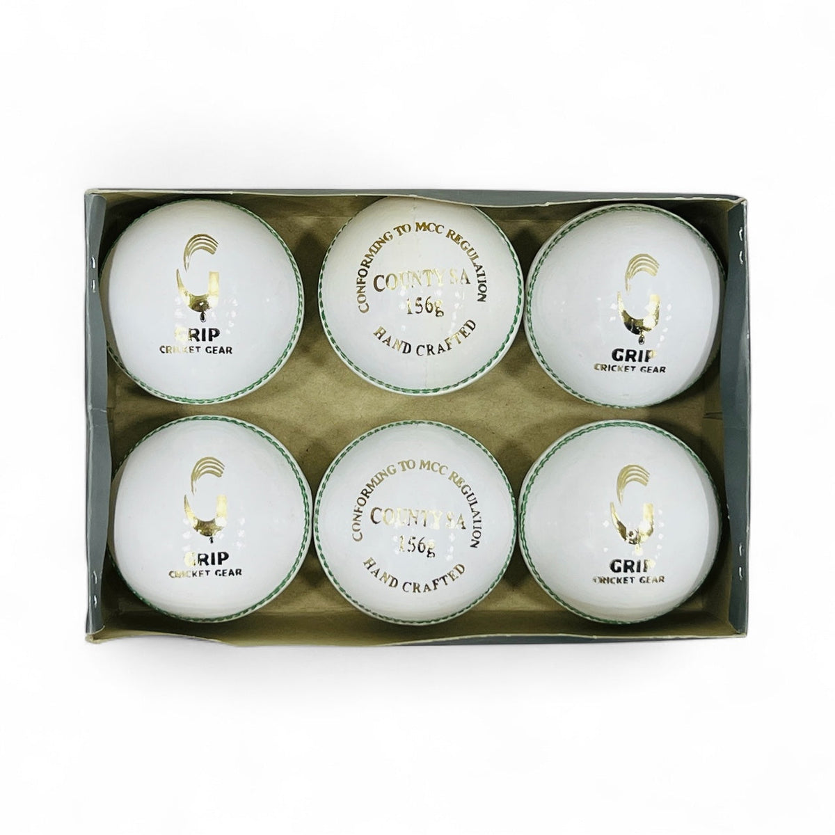 Grip Cricket Ball 156g - 4 PC (6 pcs box) White