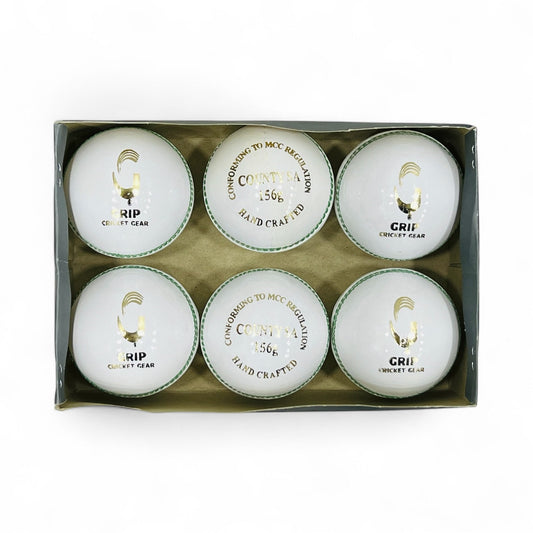 Grip Cricket Ball 156g - 4 PC (6 pcs box) White