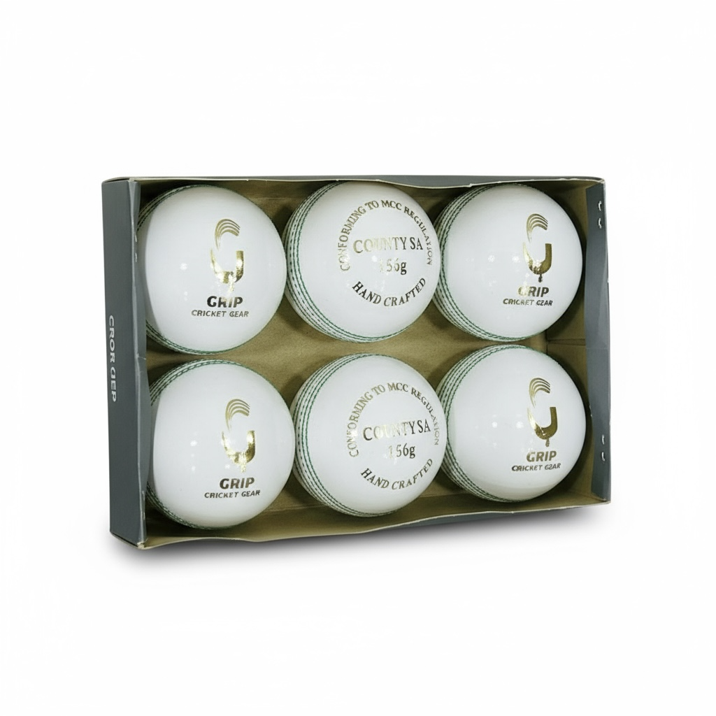 Grip Cricket Ball 156g - 4 PC (6 pcs box) White