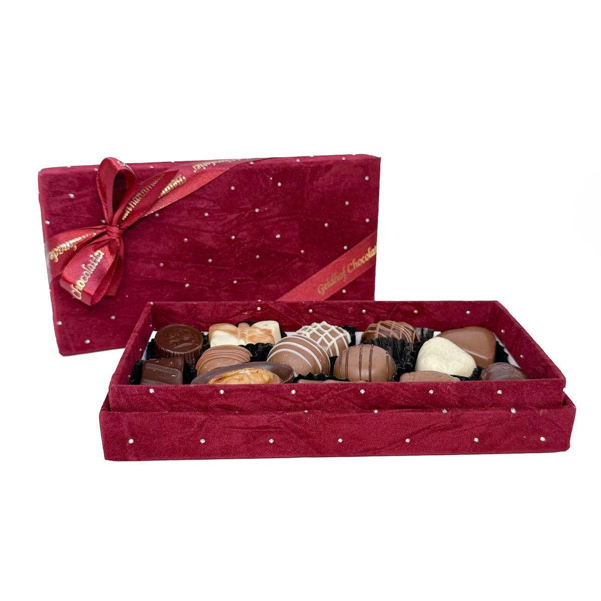 Geldhof Velvet Gift Box (Red with Diamante)