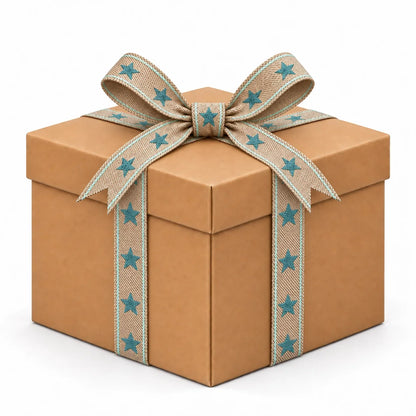 Star Jacquard Ribbon Roll Taupe & Cream