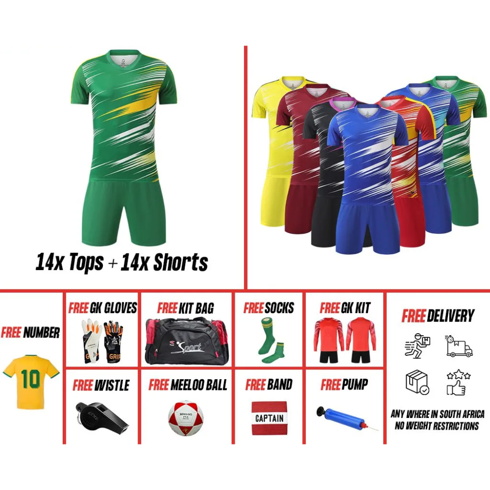 Grip Rainbow Sublimation Soccer Kit Premium Combo-Soccer Kit | soccer kits for sale | custom soccer kits south africa​-Just Brand