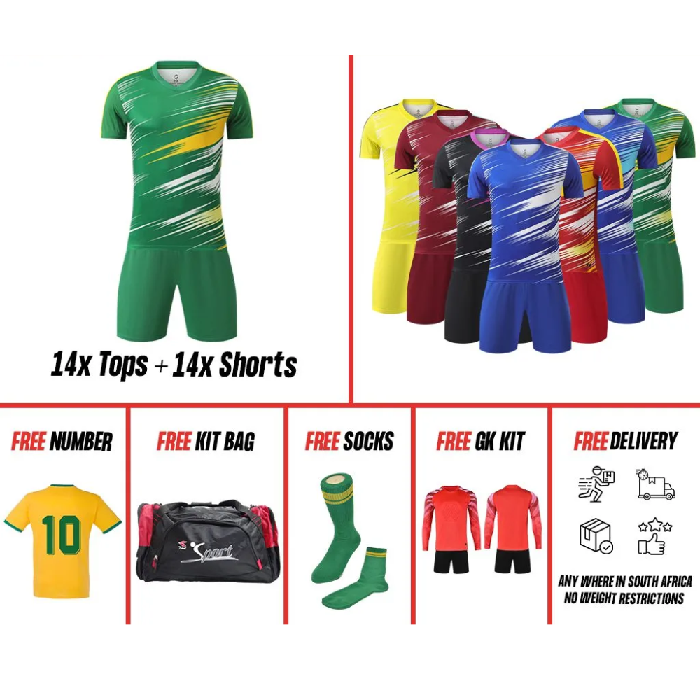 Grip Rainbow Sublimation Soccer Kit Basic Combo-Soccer Kit | soccer kits for sale | custom soccer kits south africa​-Just Brand