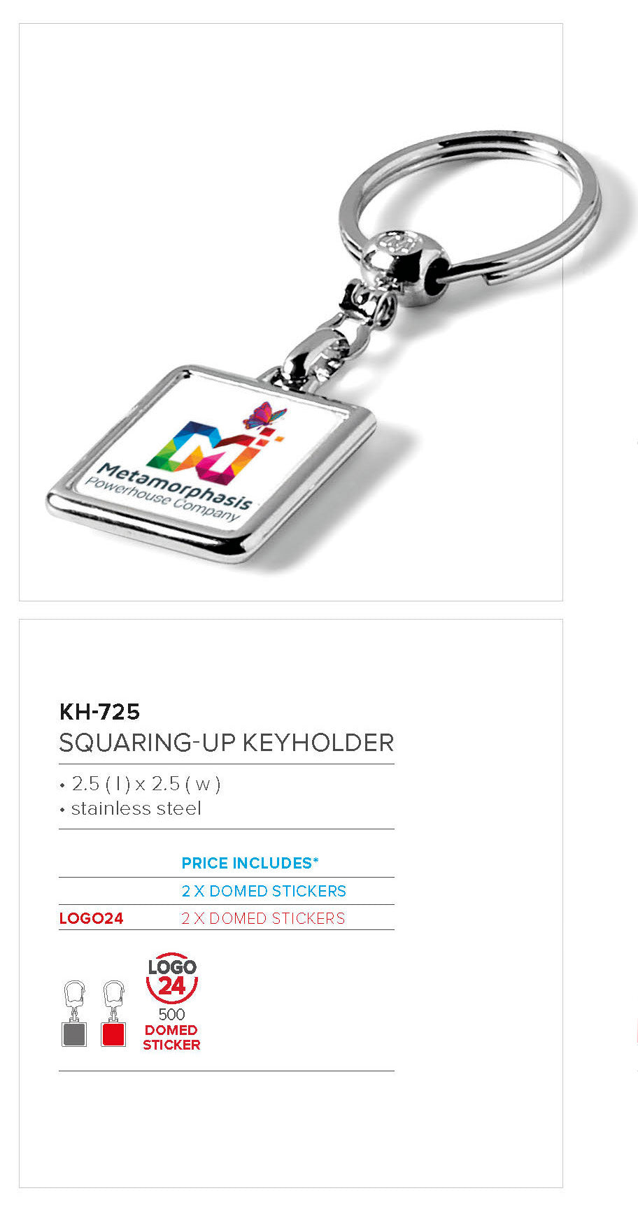 Altitude Squaring-Up Dual-Dome Keyholder | Custom Branded & Personalised Corporate Gifts | Just Brand