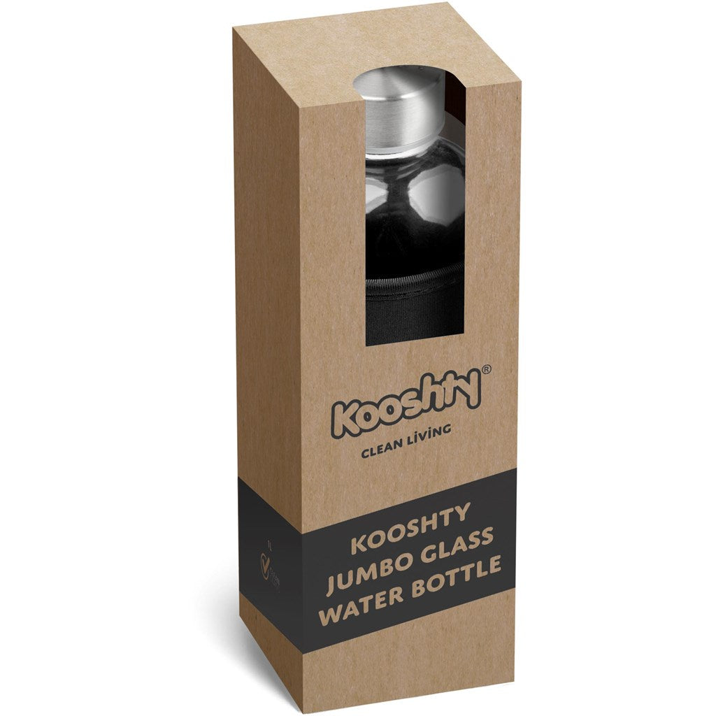 Kooshty Jumbo Glass Water Bottle - 1 Litre