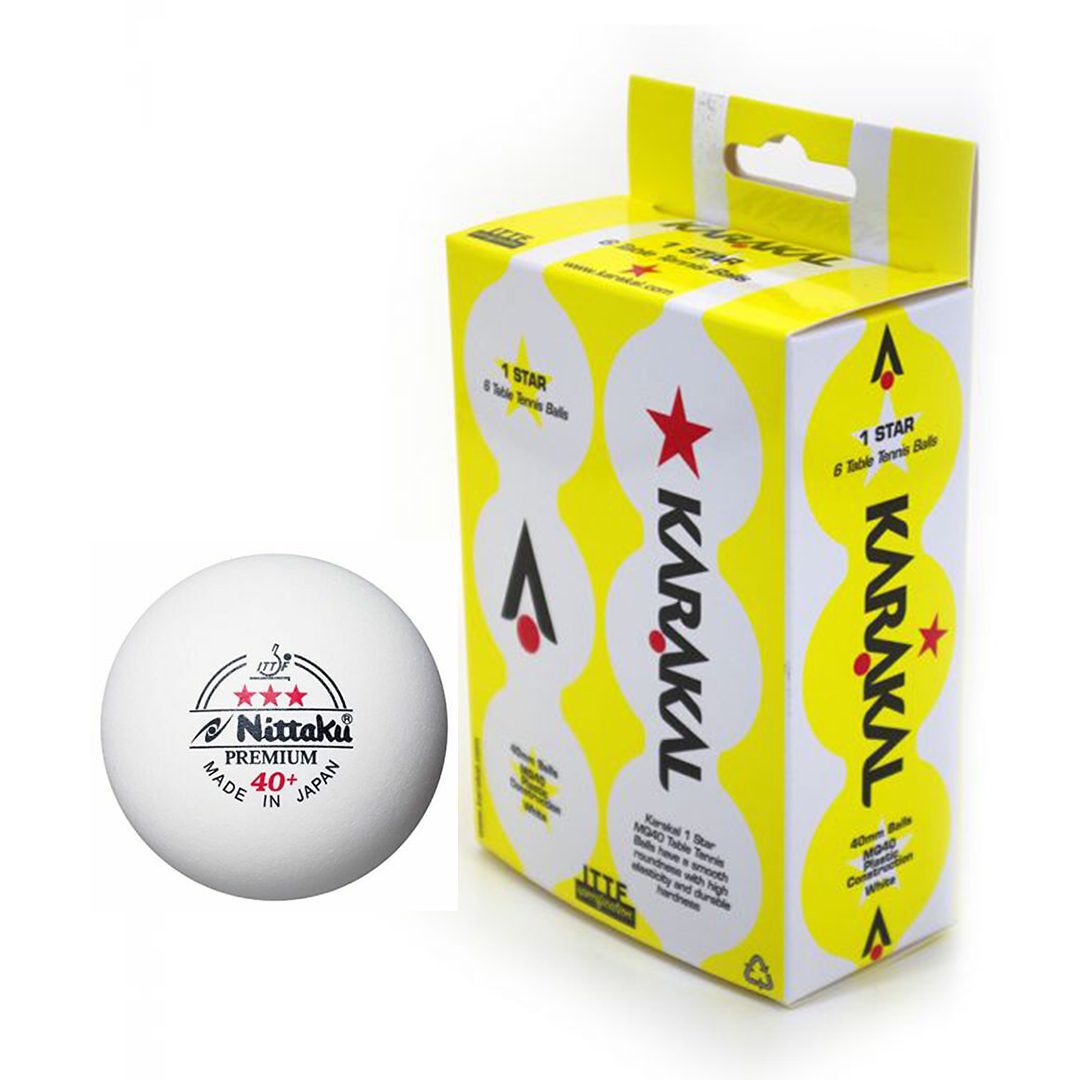 Karakal Table Tennis Ball | Set of 6 | One Star | White