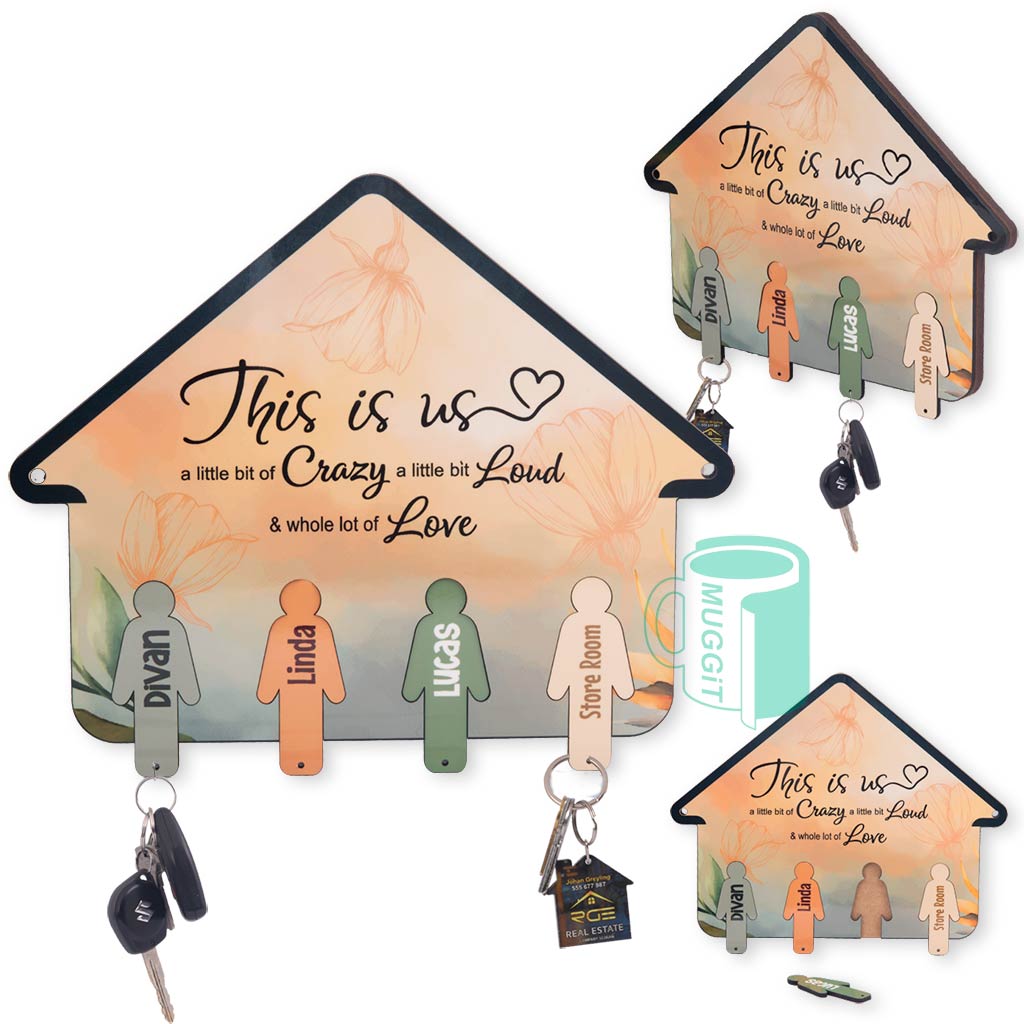 Key Rack with Matching Keyrings - product view 1