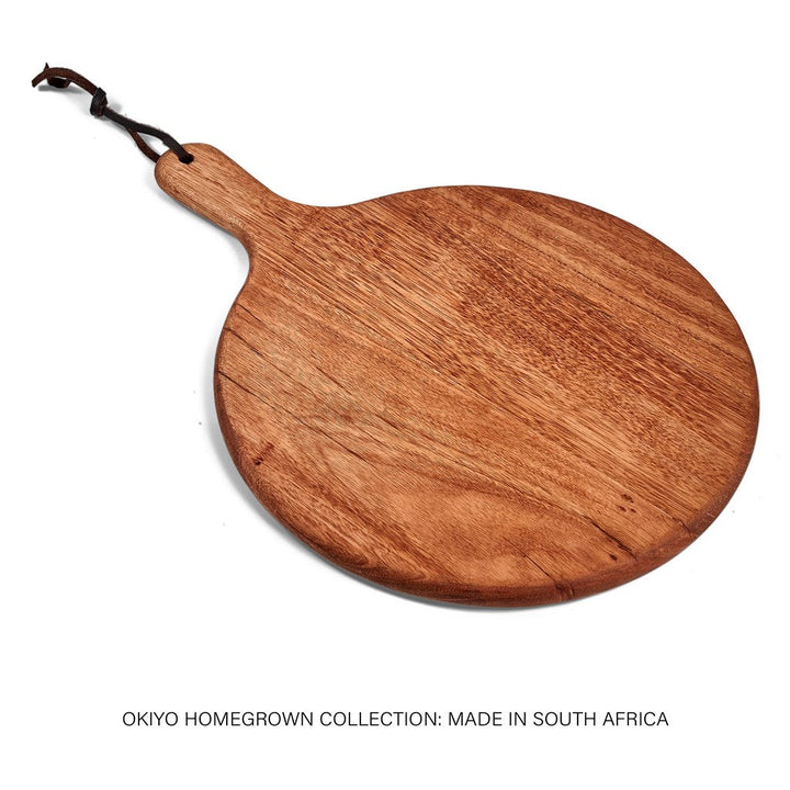 Okiyo Homegrown Round Hardwood Paddle Board-Kitchen Paddle Boards-corporate gift ideas for employees-branded corporate gifts | corporate gifts south africa | Just Brand