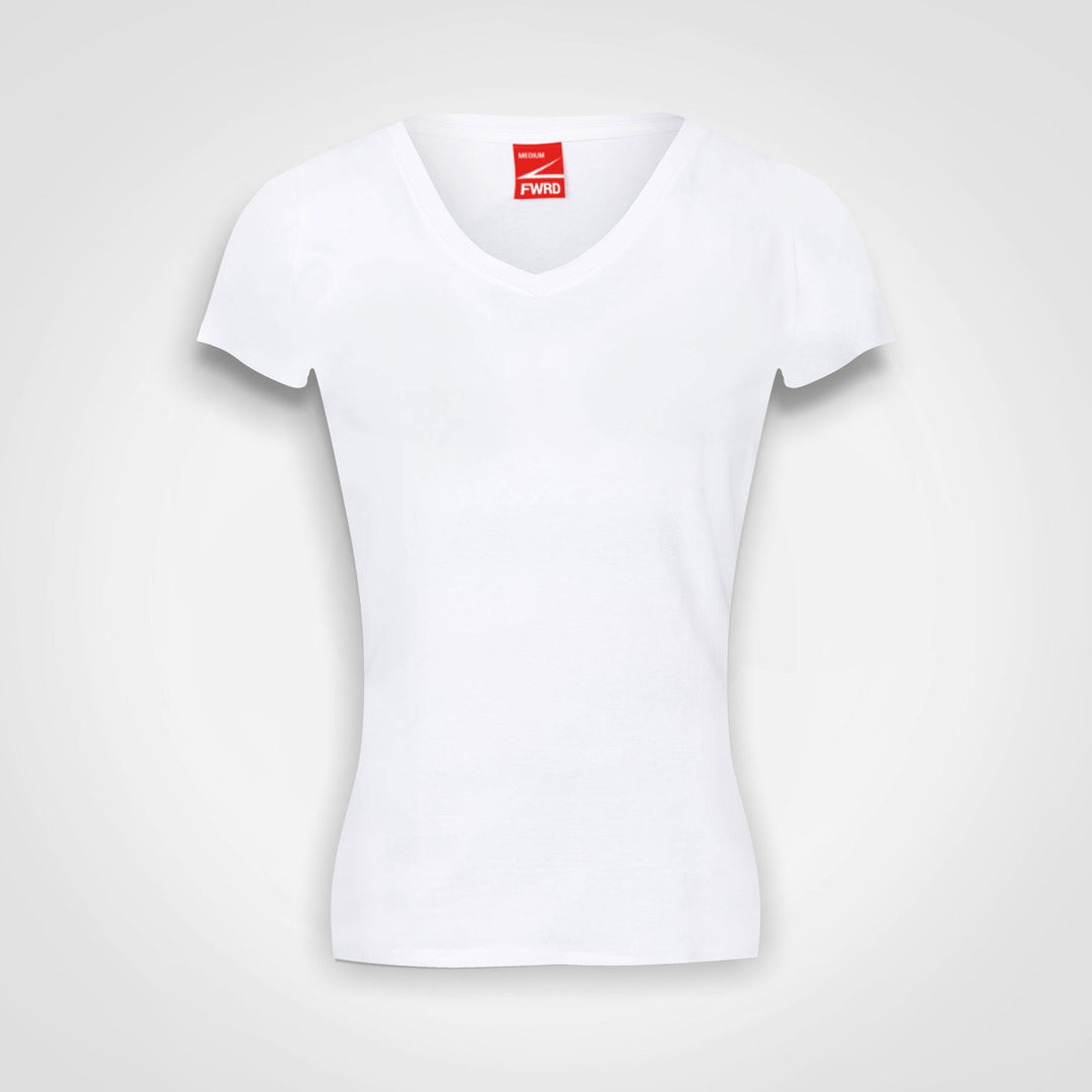 Ladies Fitted V-Neck T-Shirt-Women, Summer Collection, Apparel Collection | Custom-branded & Personalised T-shirts | Giftwrap Shop