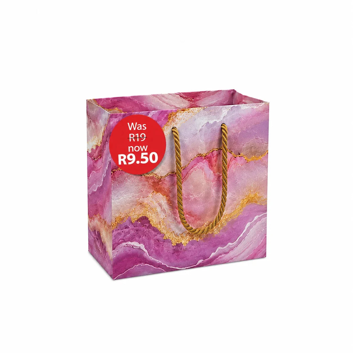 Pink Marble Tote Carrier Bag