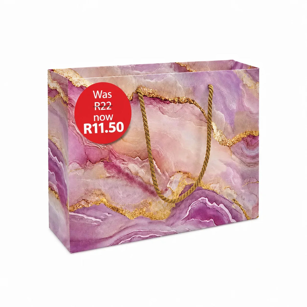 Pink Marble Tote Carrier Bag