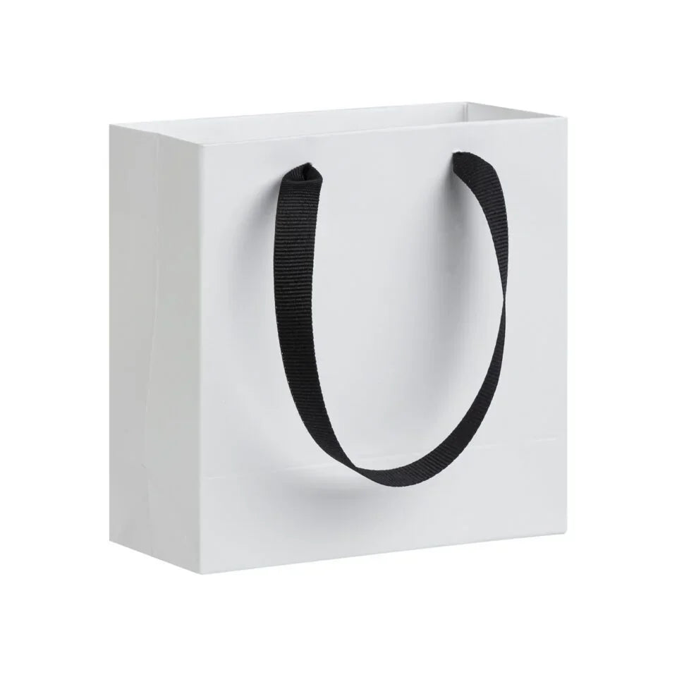 Luxe White Tote Carrier Bag