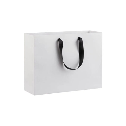 Luxe White Tote Carrier Bag