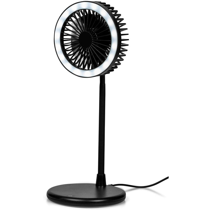Light Breeze LED Ring Light Desk Fan-Tech Accessories-corporate gift ideas for employees-branded corporate gifts | corporate gifts south africa | Just Brand