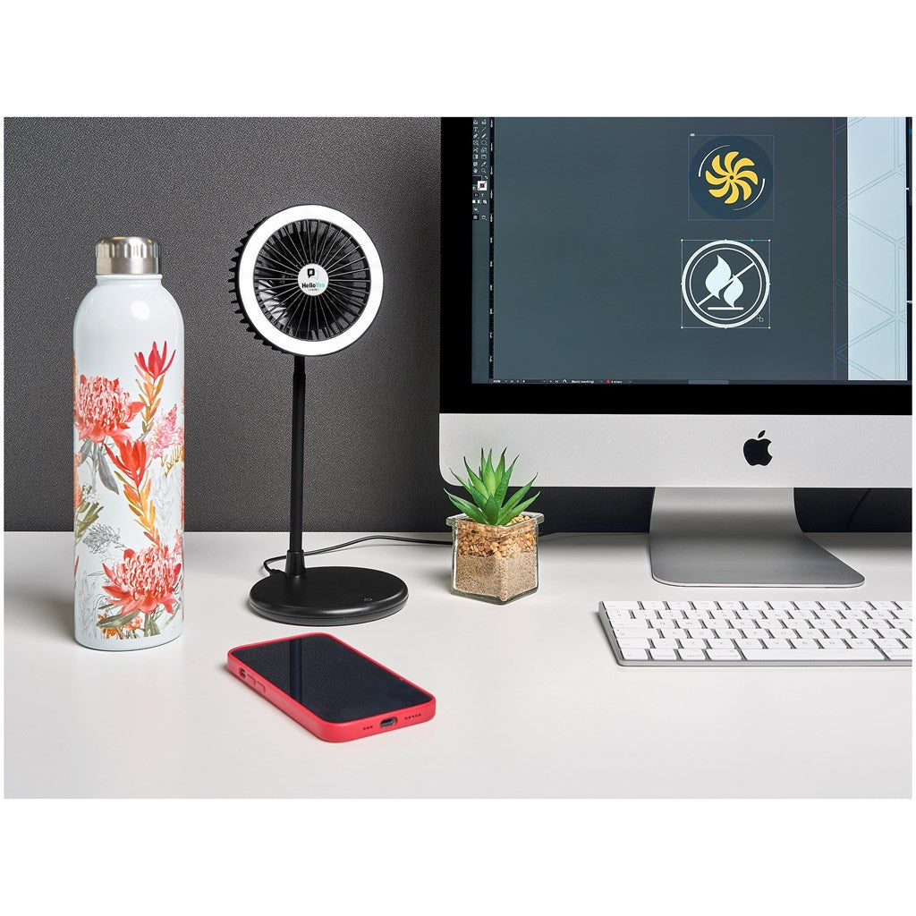 Light Breeze LED Ring Light Desk Fan-Tech Accessories-corporate gift ideas for employees-branded corporate gifts | corporate gifts south africa | Just Brand