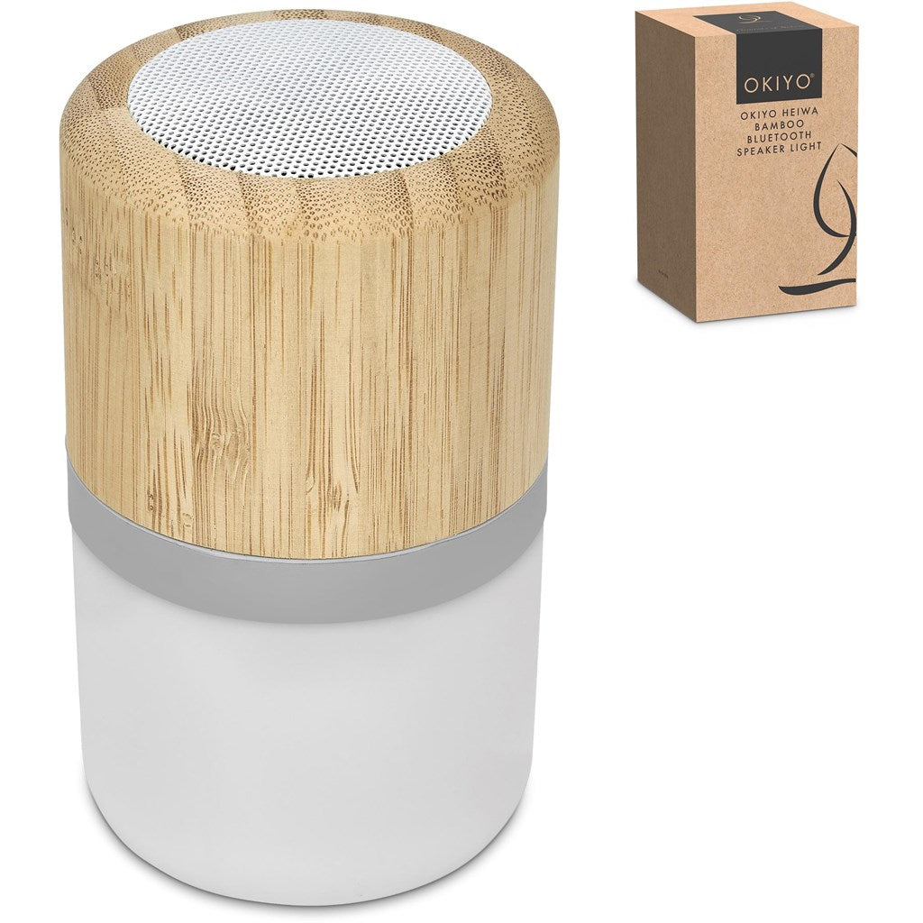 Okiyo Heiwa Bamboo Bluetooth Speaker & Night Light-Speakers-Gift Wrap Shop