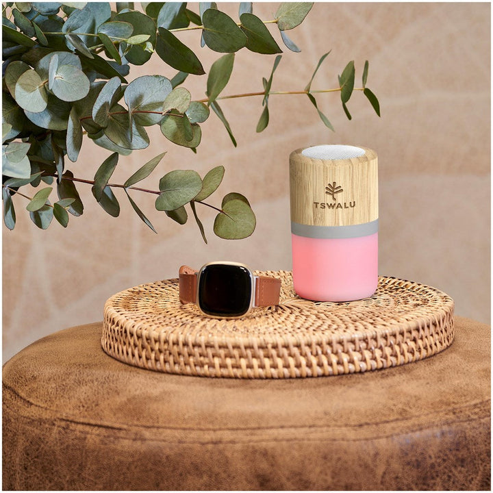 Okiyo Heiwa Bamboo Bluetooth Speaker & Night Light-Speakers-Gift Wrap Shop