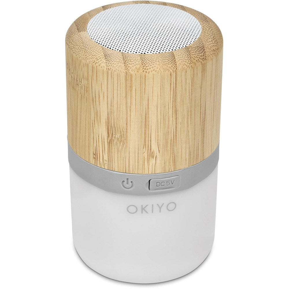 Okiyo Heiwa Bamboo Bluetooth Speaker & Night Light-Speakers-Gift Wrap Shop