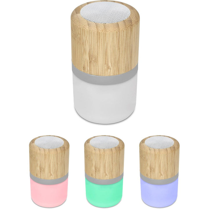 Okiyo Heiwa Bamboo Bluetooth Speaker & Night Light-Speakers-Gift Wrap Shop