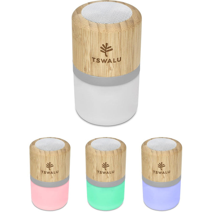 Okiyo Heiwa Bamboo Bluetooth Speaker & Night Light-Speakers-Gift Wrap Shop