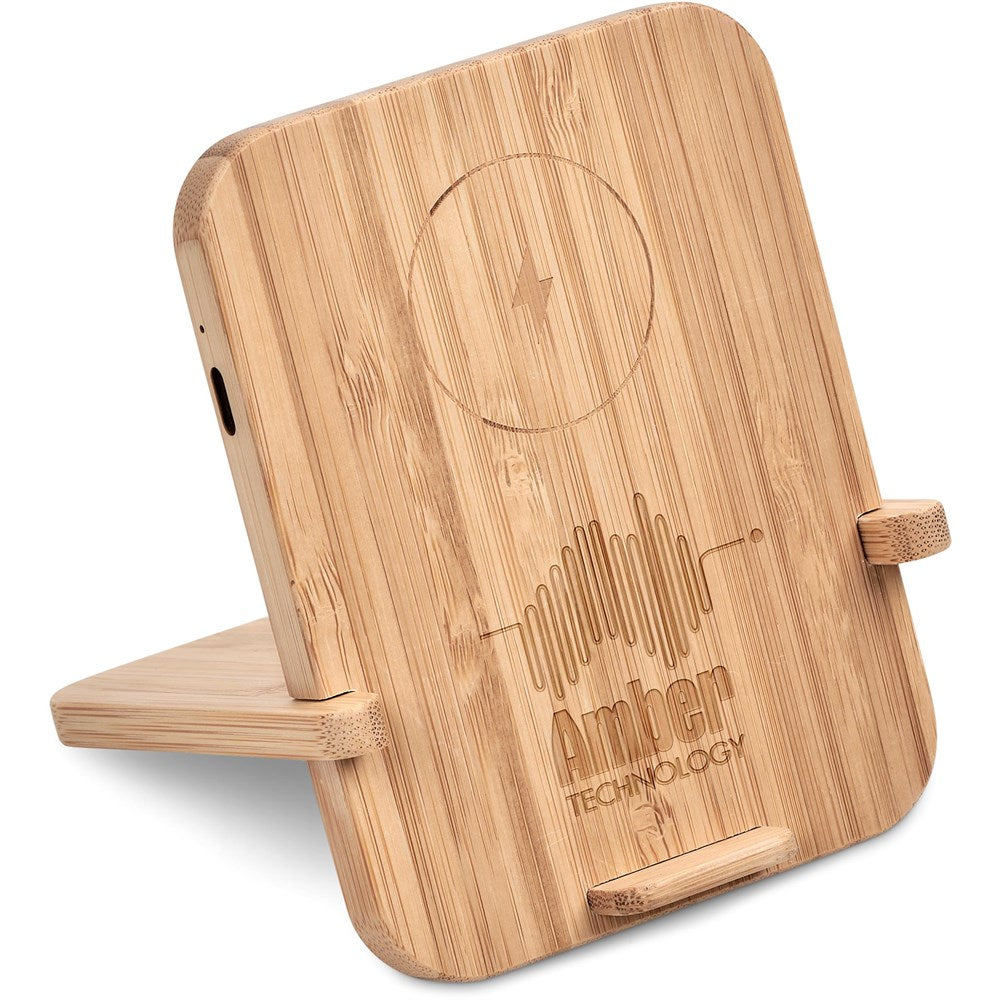 Okiyo Noryoku Bamboo Wireless Charging Phone Stand | Wireless Chargers | Giftwrap Shop