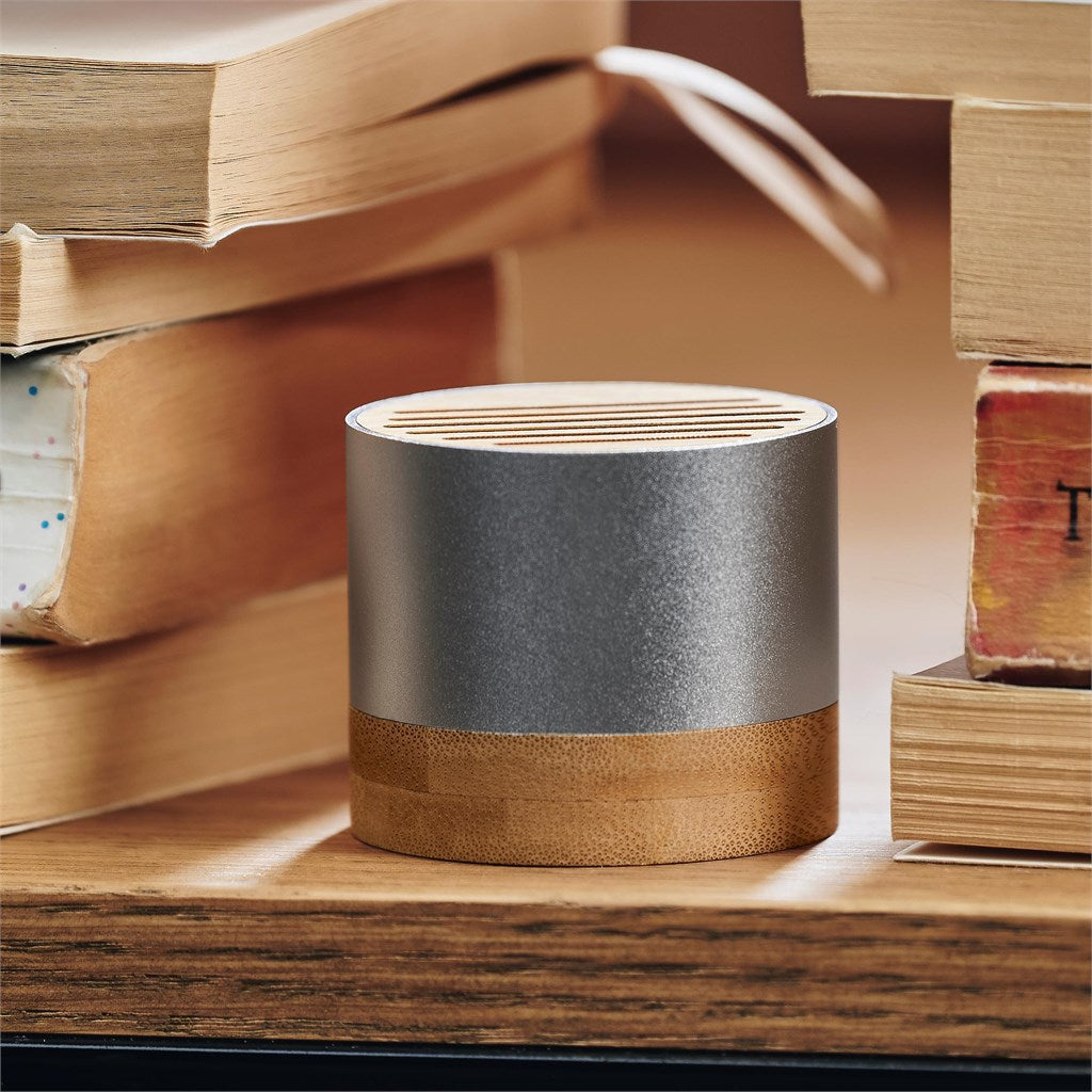 Okiyo Utau Bamboo & Recycled Aluminium Bluetooth Speaker-Speakers-Gift Wrap Shop