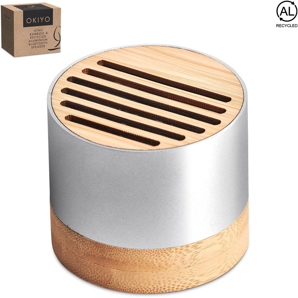 Okiyo Utau Bamboo & Recycled Aluminium Bluetooth Speaker-Speakers-Gift Wrap Shop