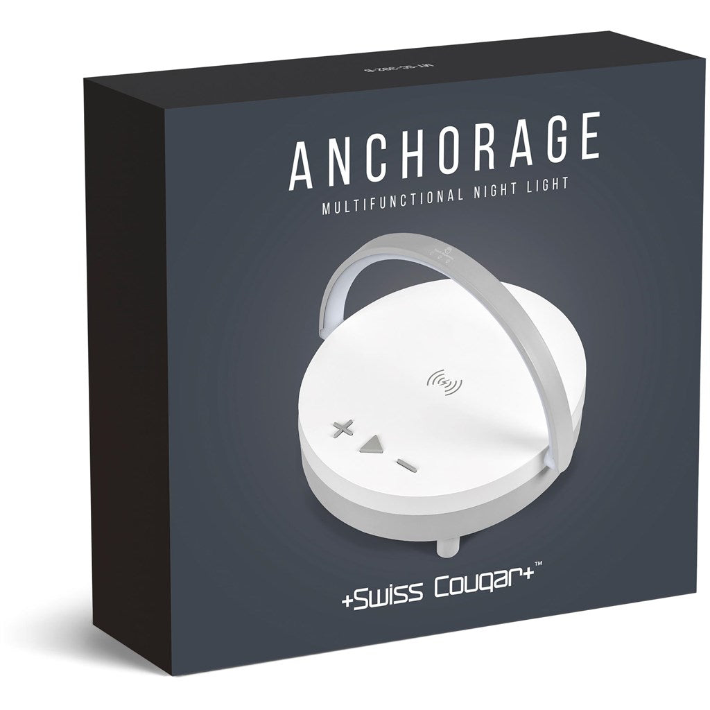 Swiss Cougar Anchorage Bluetooth Speaker, Wireless Charger & Night Light-Speakers-Gift Wrap Shop