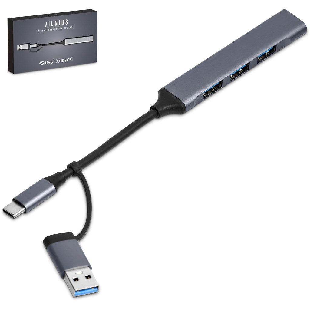 Swiss Cougar Vilnius 2-in-1 Connector USB Hub | USB Hubs | Custom-Branded Promotional Gifts | Giftwrap Shop