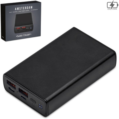 Swiss Cougar Amsterdam Fast Charge 20W Power Bank – 10 000mAh-Power Banks-custom-branded-Gift Wrap Shop