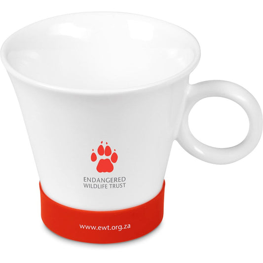 Miramar Ceramic Coffee Mug - 215ml - Red-Drinkware And Food-Custom branded & personalised mugs-Giftwrap Shop