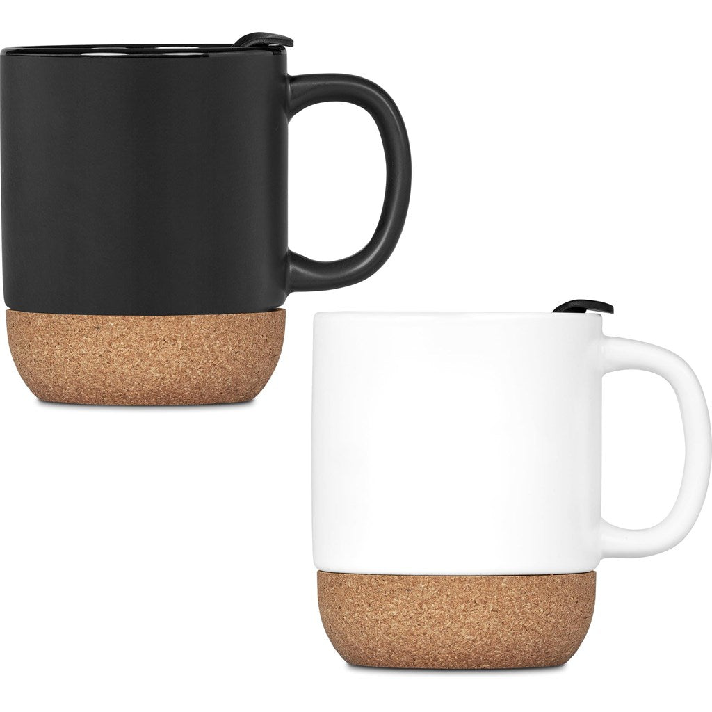 Serendipio Sienna Cork & Ceramic Coffee Mug - 340ml-Ceramic Mugs-Custom branded & personalised mugs-Giftwrap Shop