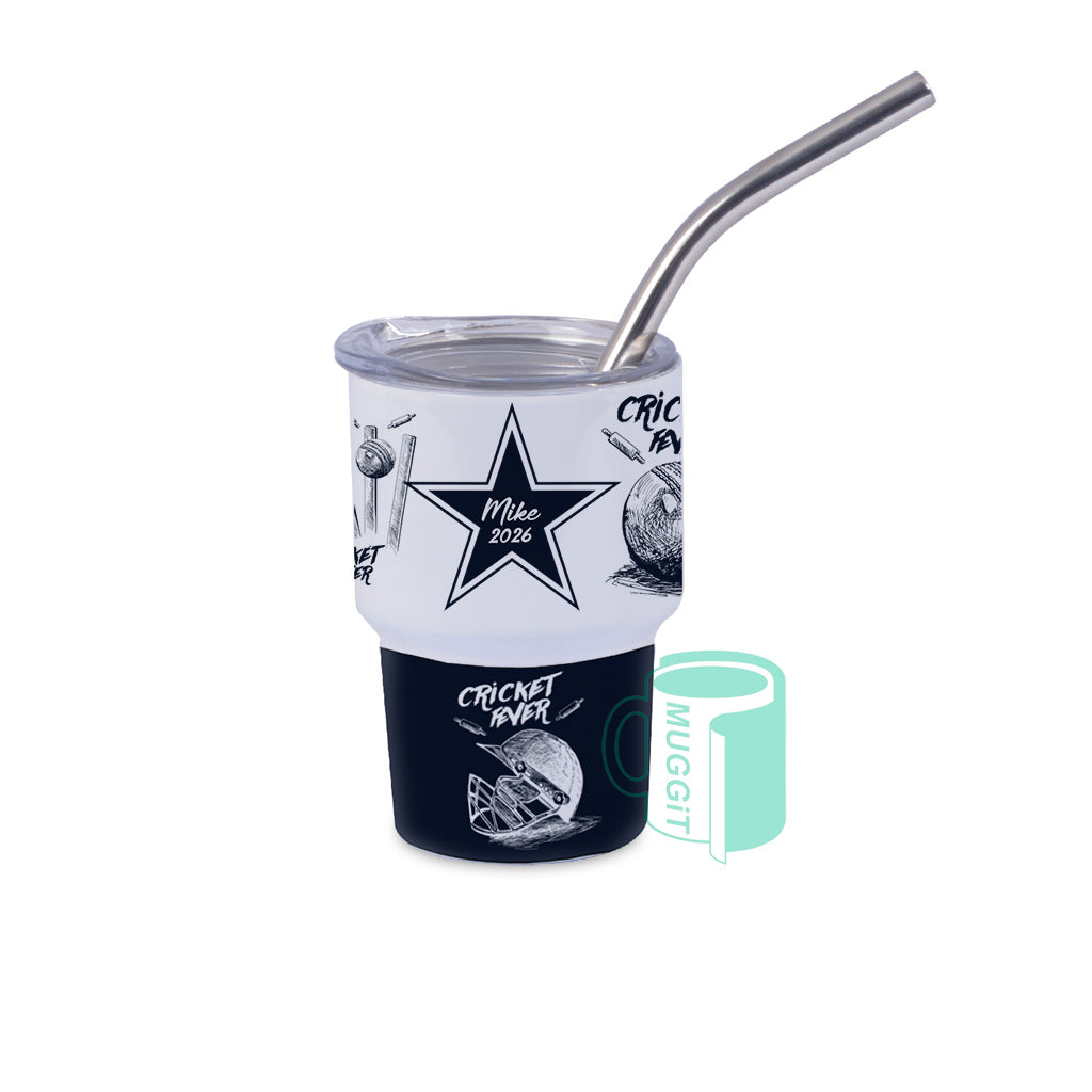 Mug Stainless Steel Tumbler 3oz with straw - Pack of 5 - product view 2