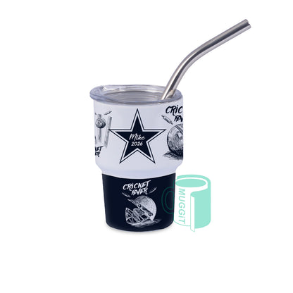 Mug Stainless Steel Tumbler 3oz with straw - Pack of 5 - product view 2