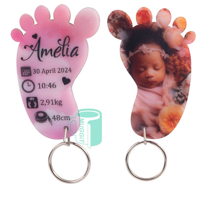 White 3mm Sublimer Keyrings - product view 2