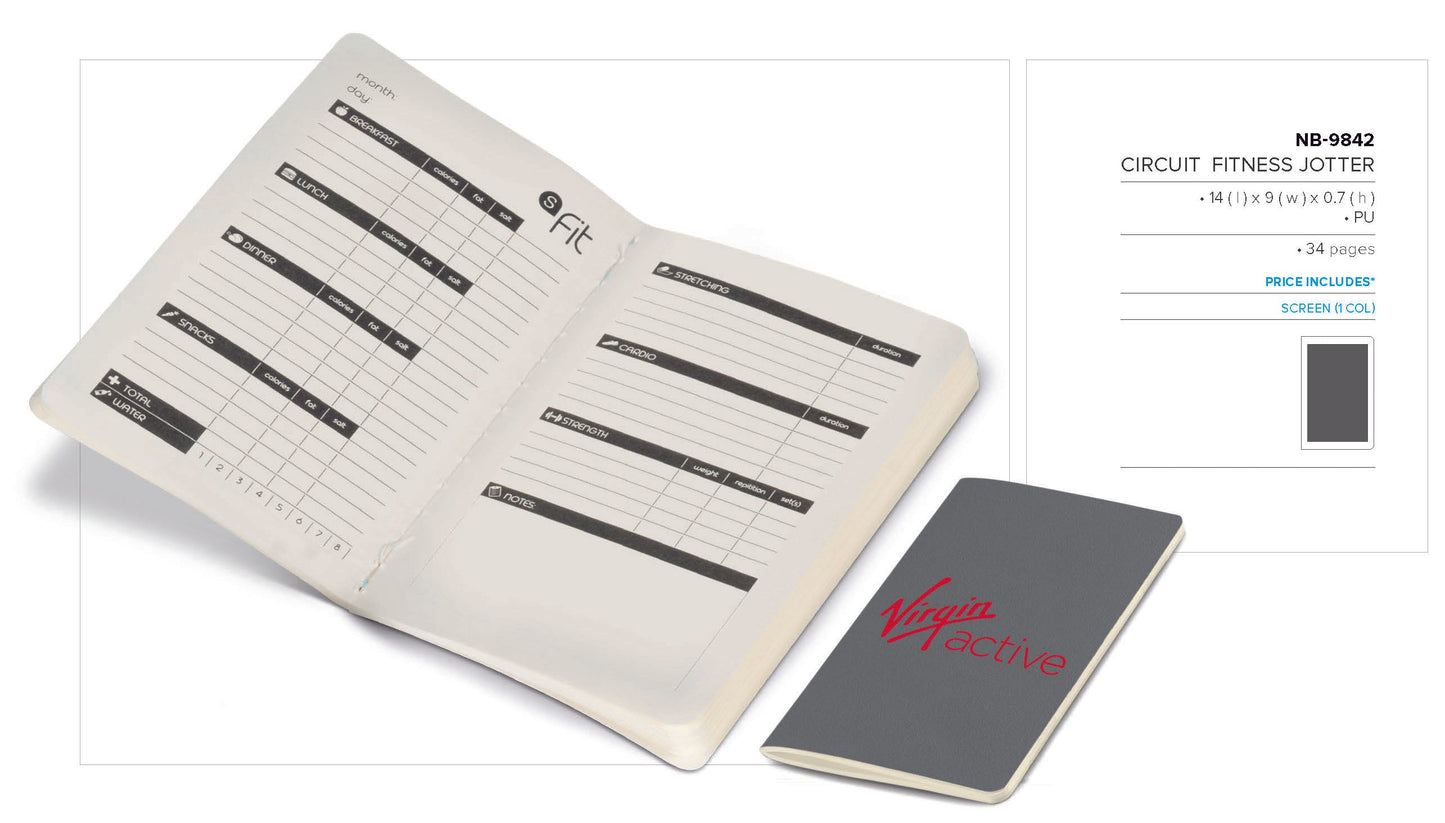 Circuit Simply Fitness Jotter-Notebooks-Gift Wrap Shop