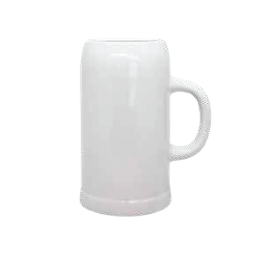 White German Beer Mug