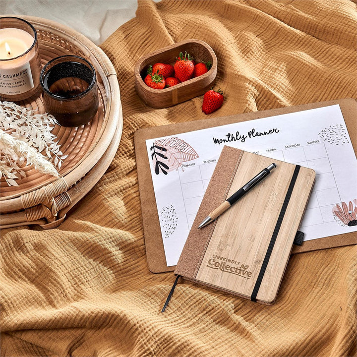 Okiyo Eri Bamboo & Cork Notebook & Pen Set