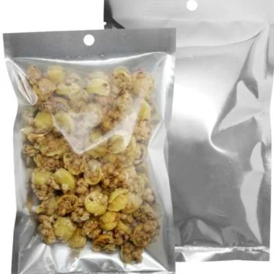 Clear Front with Metallic Back Pouch